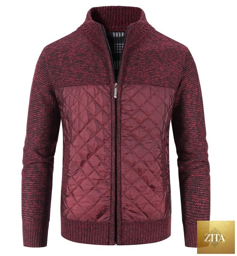 Men's Stevvex winter jacket with fleece lining, slim fit, hooded, casual and business styles, warm soft solid sweater jacket.