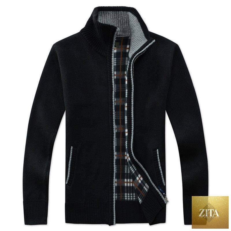 Stevvex men's winter jacket featuring a slim fit fleece design, lightweight hooded style, soft warm solid casual and business outerwear