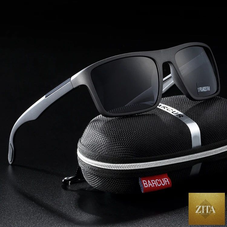Stevvex BARCURTR90 men's ultralight polarized sunglasses with vintage square frame and UV400 protection, summer eyewear.