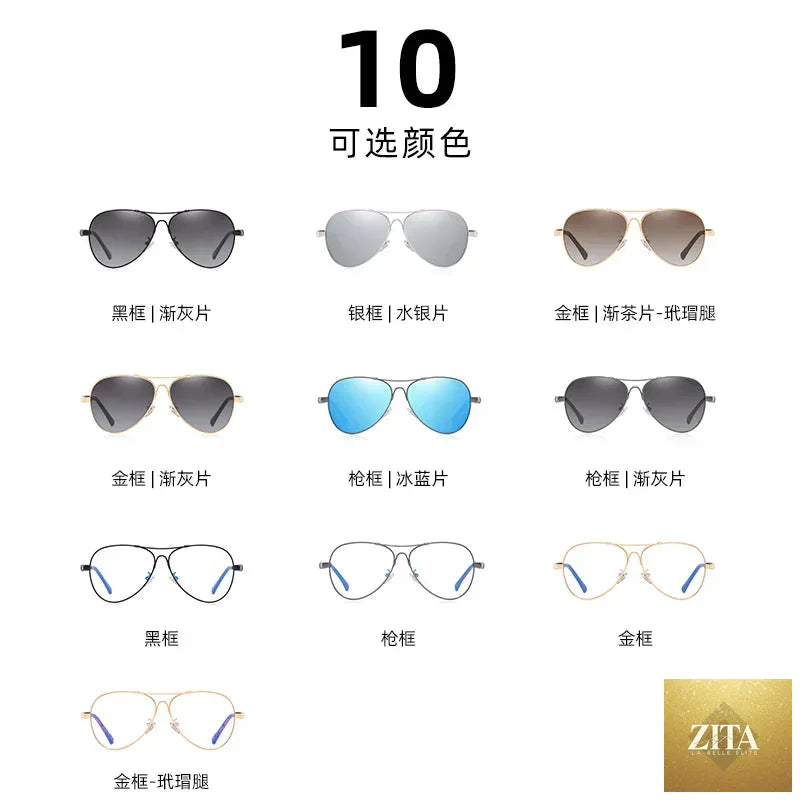 Stevvex BARCUR polarized pilot sunglasses for men with gradient mirror lenses, stainless steel frame, UV400 protection, stylish outdoor eyewear