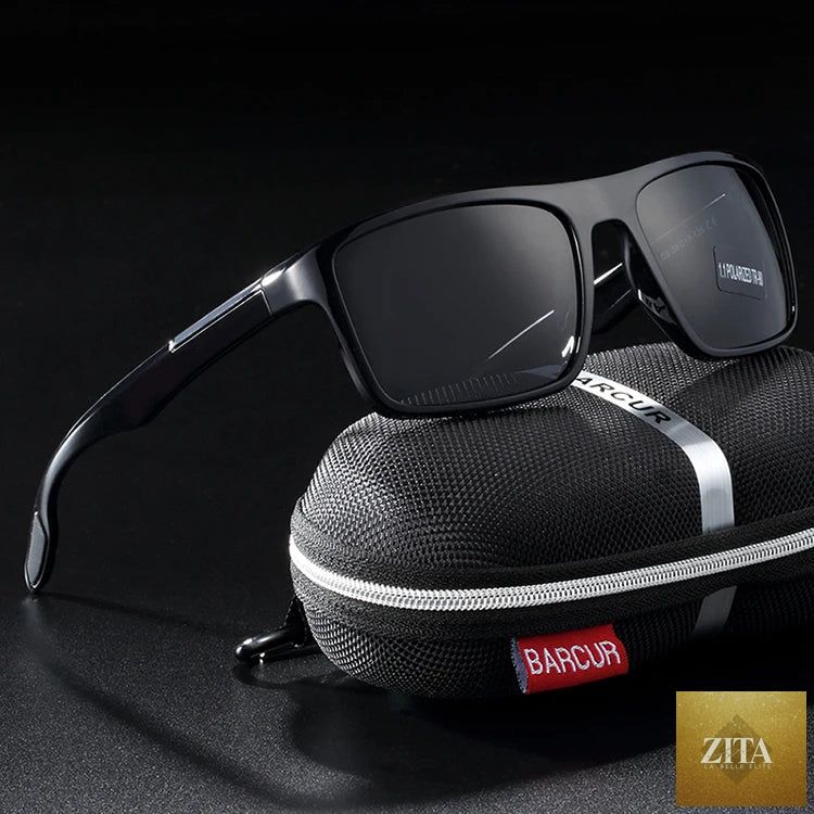 Stevvex BARCURTR90 ultralight polarized sunglasses for men with vintage square frame and UV400 protection for summer.