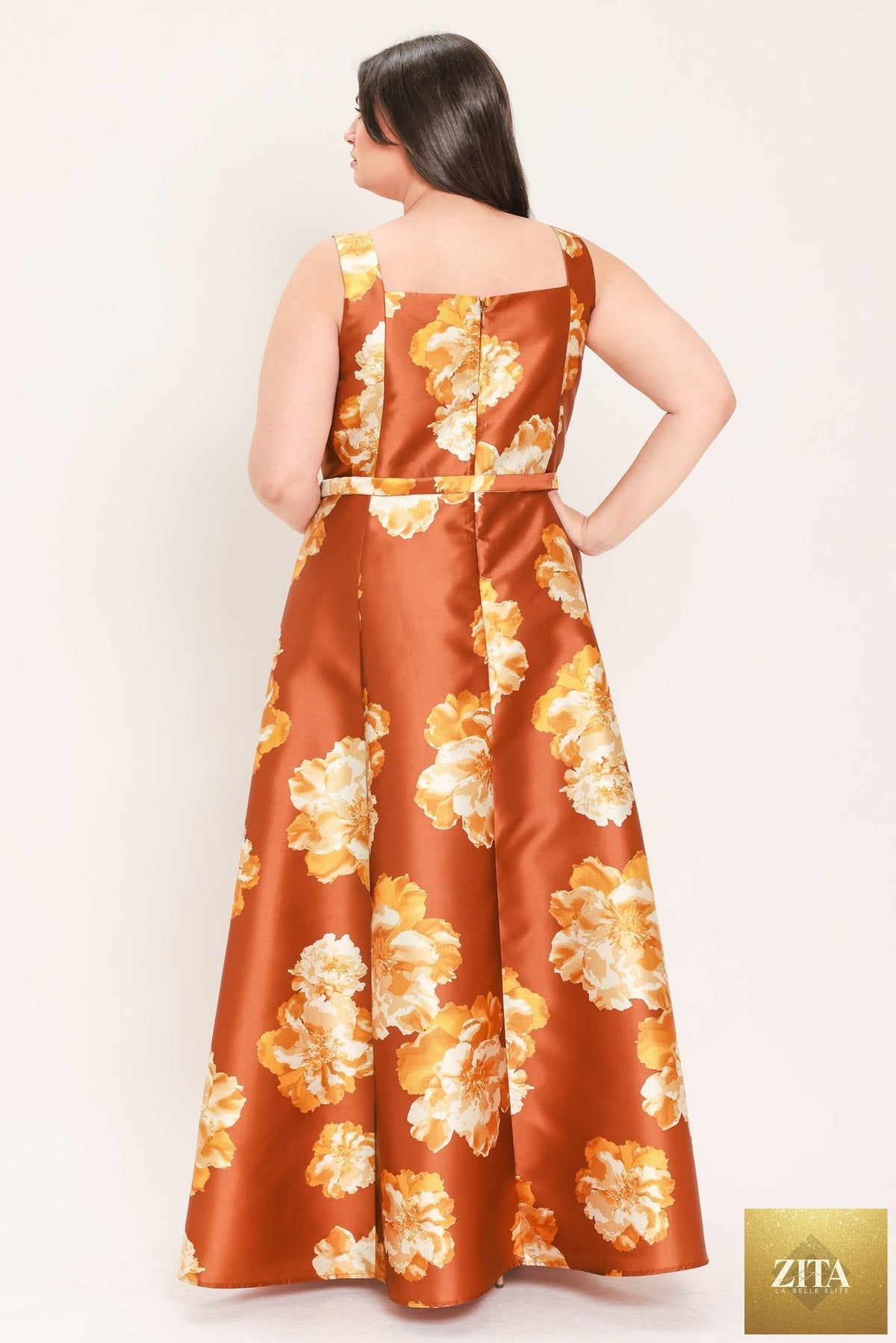FIRESIDE FLORAL REVERIE WOVEN MAXI DRESS