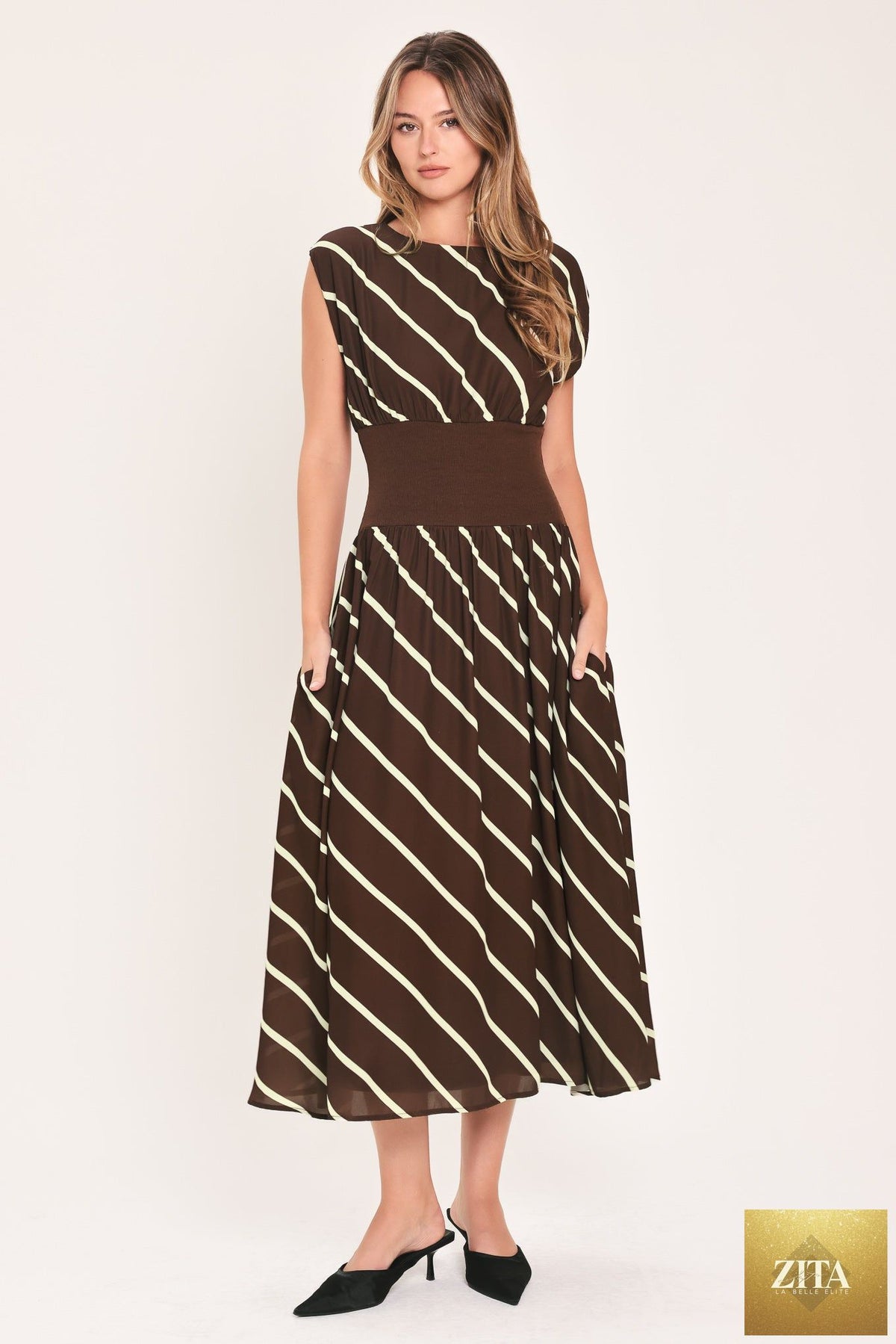 AUTUMN IN PARIS PRINTED MIDI DRESS