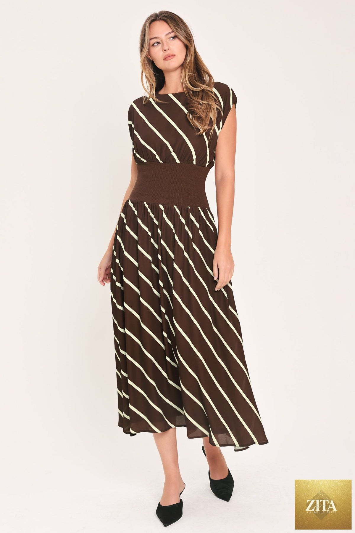 AUTUMN IN PARIS PRINTED MIDI DRESS
