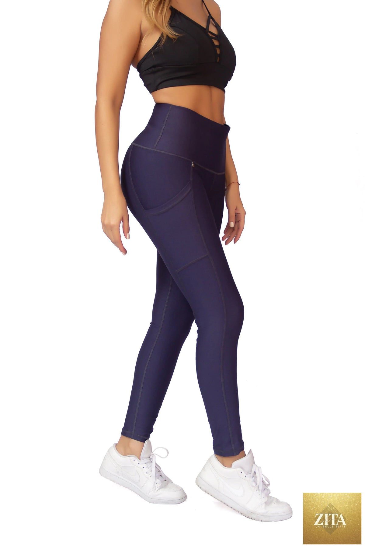 TangoFit Timeless Leggings activewear yoga leggings in black, featuring a high-waist design and stretchy fabric for comfort.