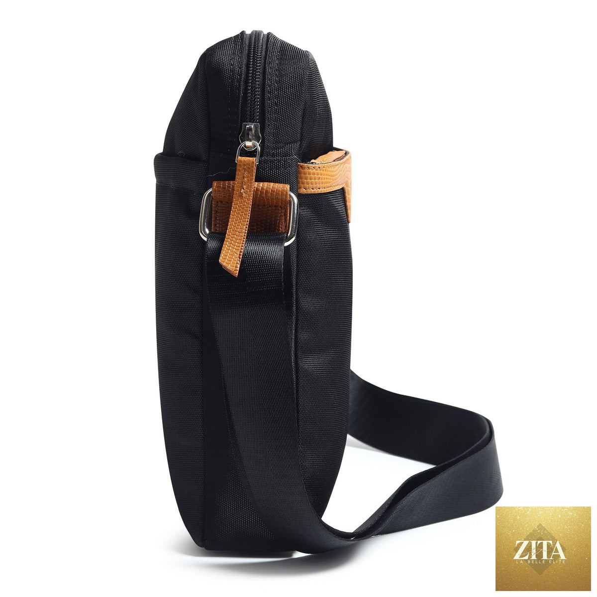 Classy Leather Bags Mark Canvas Side Messenger Bag showing front view with adjustable strap and spacious interior.