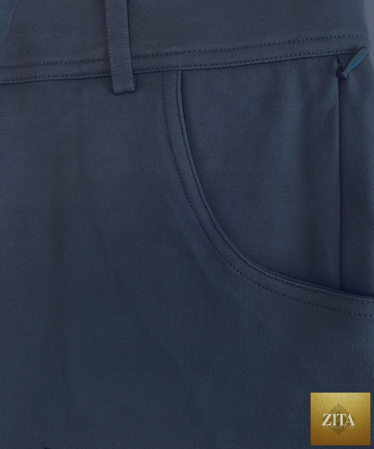 Navy men's Super Stretch Chinos by LEVINAS® Official, casual performance pants with a fitted design and versatile style.