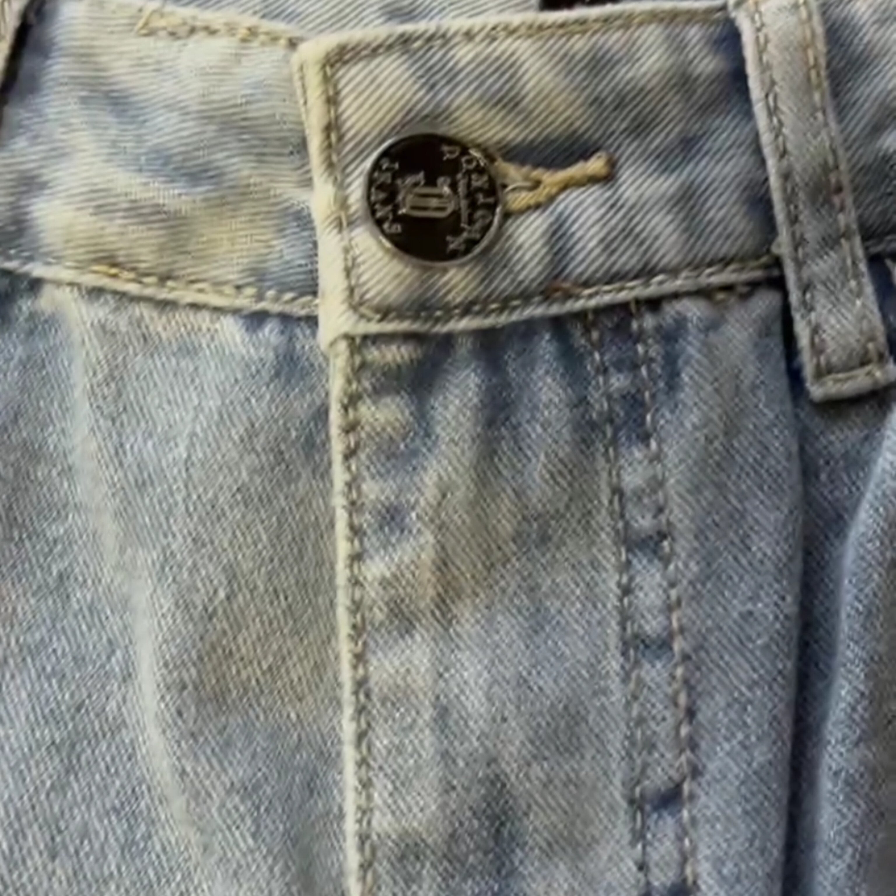 Handmade DON JOHN denim jean skirt for women, featuring classic design and stitching, shown on a neutral background.