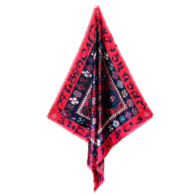 Armenian Alphabet #4 Silk Square Scarf