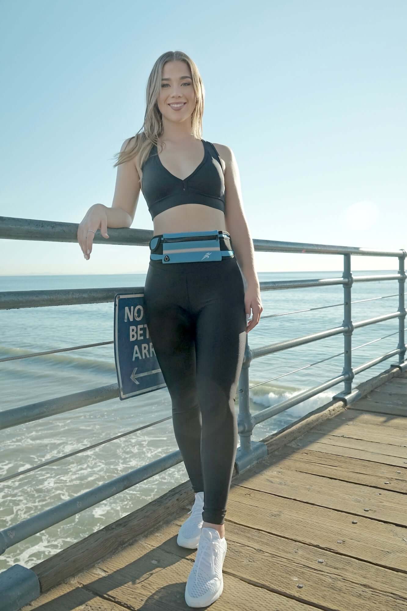 Velocity Water-Resistant Sports Running Belt and Fanny Pack for Black Lavender