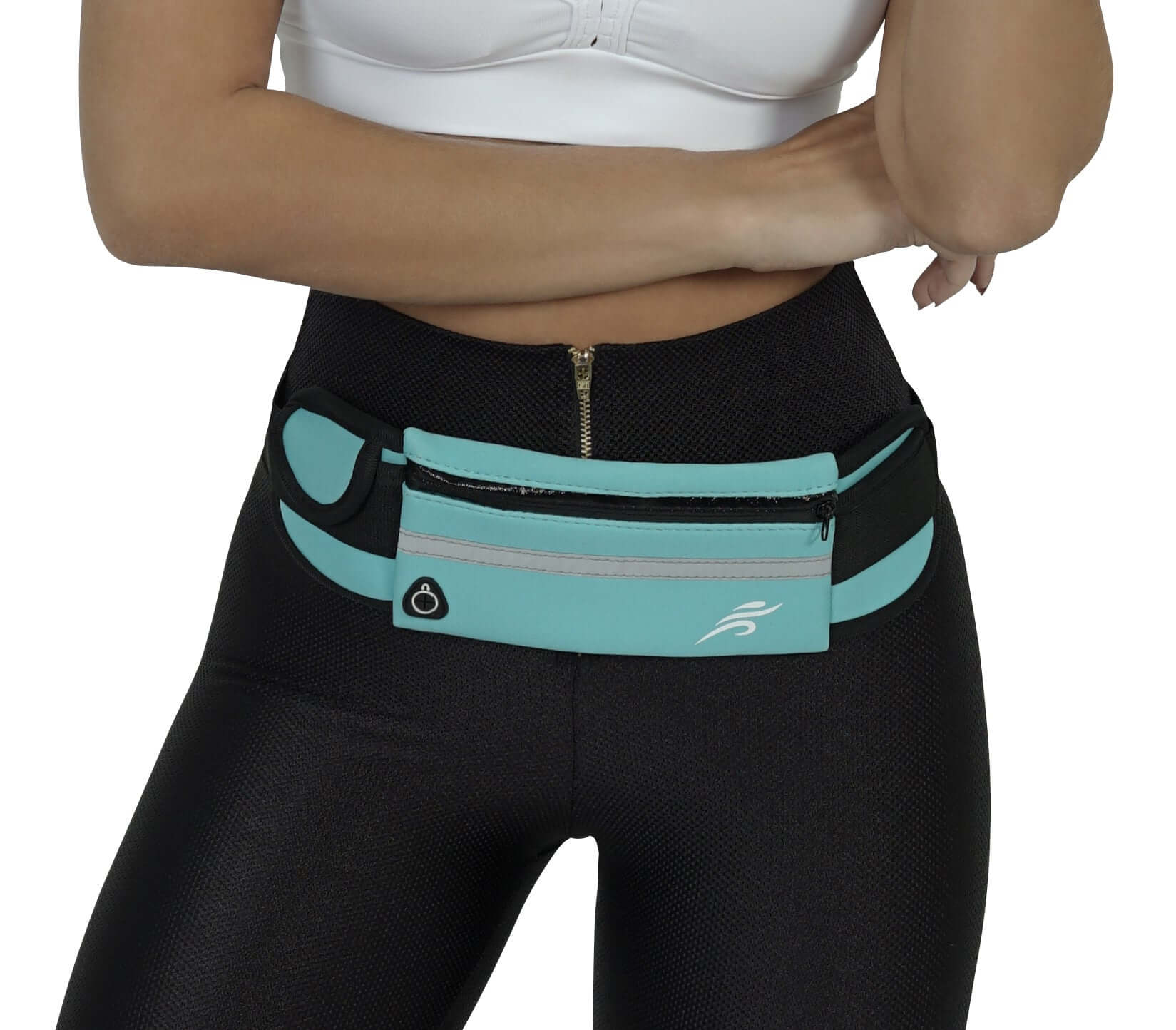 Velocity Water-Resistant Sports Running Belt and Fanny Pack for Black Lavender