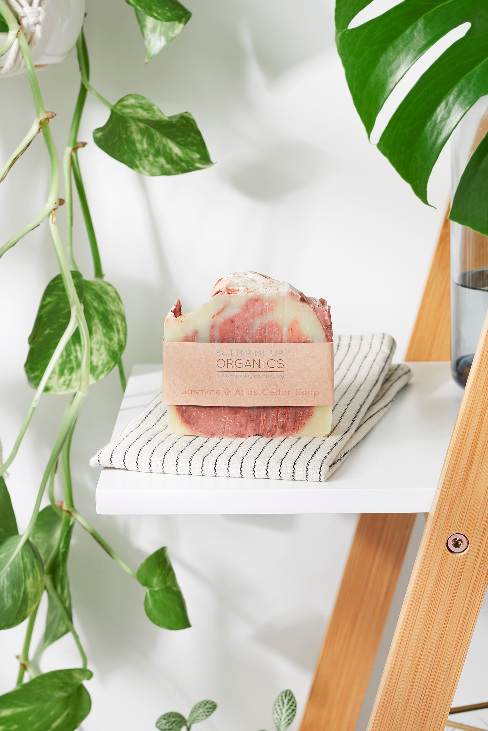 Jasmine, Atlas Cedar, & Pine Organic Soap Essential Oils White Smokey