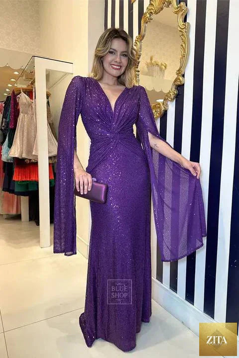 Elegant women’s sequin formal floor-length evening dress with a fitted bodice and flowing skirt, perfect for special occasions.