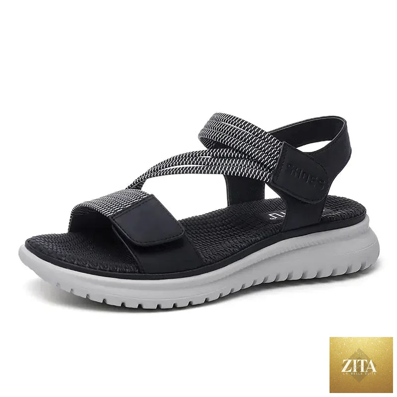 Lightweight sporty wedge heel women's sandals from Trendy Attic Store01, featuring open-toe design and adjustable straps.