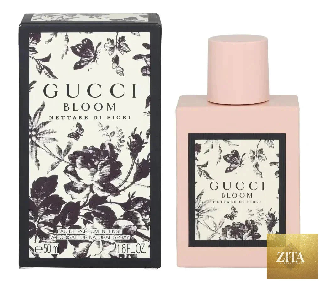 Mandotos Gucci Bloom Nettare Women’s Intense Eau de Parfum 1.7 oz bottle with elegant floral packaging.
