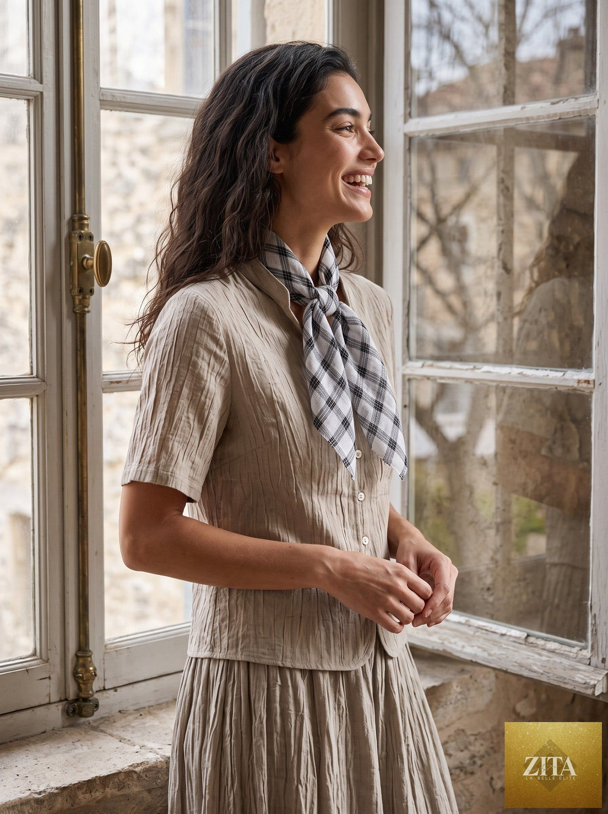 Natural Linen Soft Texture Scarf