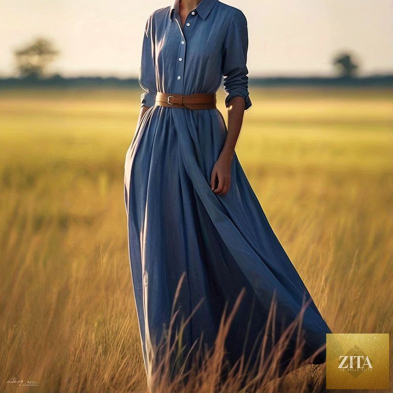 Ragazza spring women long sleeve retro midi dress with floral pattern, fitted waist, and classic vintage-inspired design.