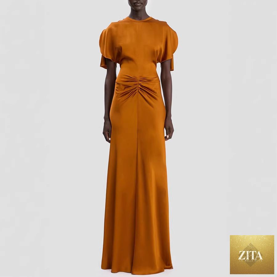 Bella Mia satin sleeveless dress for women, perfect for spring and summer casual vacations, featuring lace-up design.