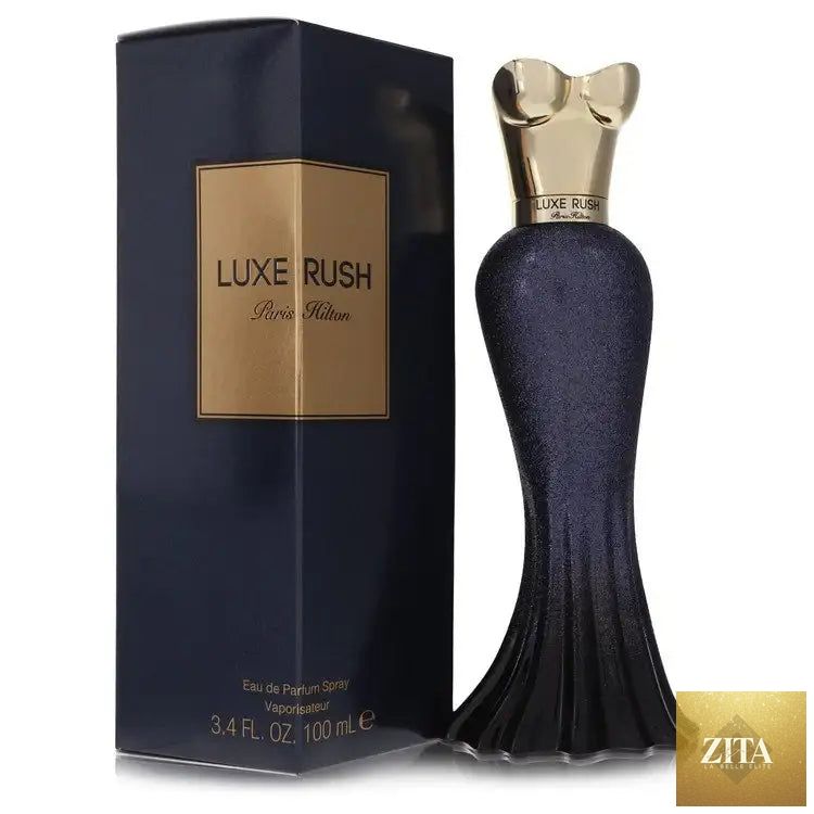Luxe Rush by Paris Hilton perfume for women in a sleek bottle, featuring elegant packaging and floral scent details.