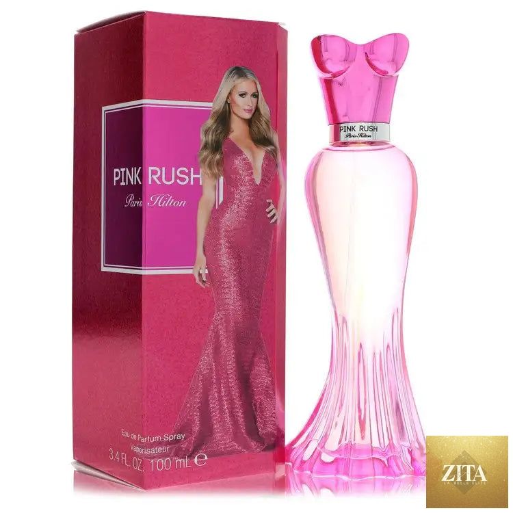 Pink Rush perfume for women by Gamer Scents, featuring a stylish pink bottle with floral accents.