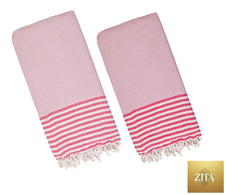Multi-color Turkish towel bundle by Zita La Belle Elite, showcasing vibrant, soft Turkish towels with woven patterns and tassel details.