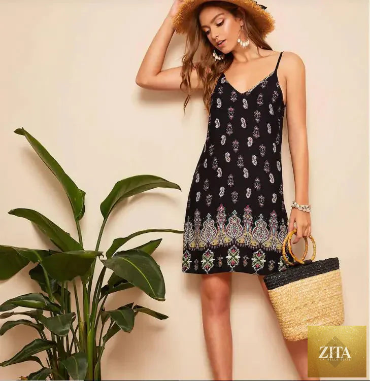 Elegant spring European style V-neck maxi dress for women, featuring a flowing design and high-quality fabric from Trendy Attic Store01.