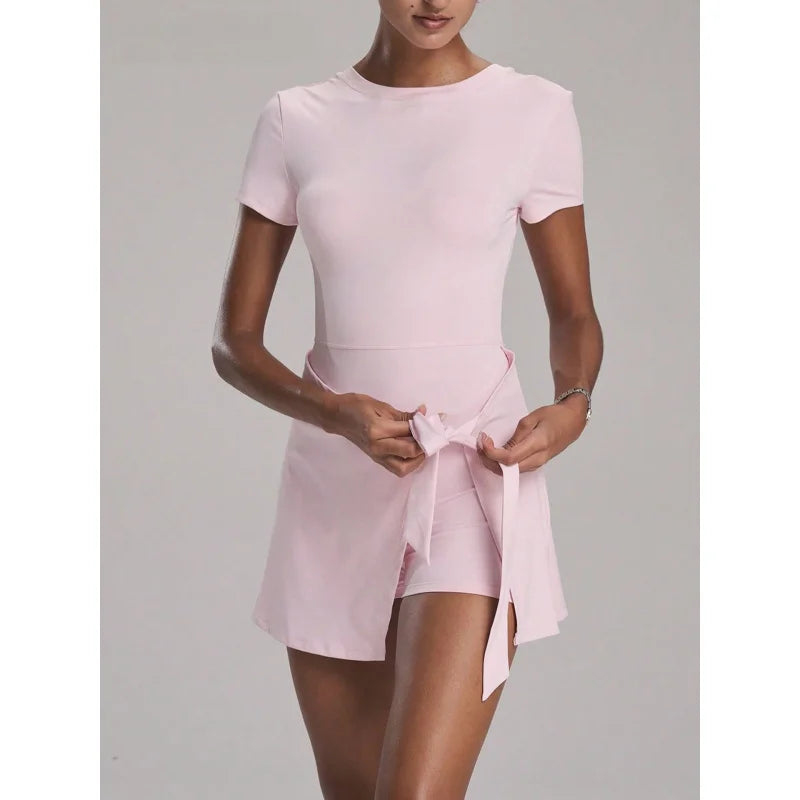 THRIXINE FUBEIKE Anti-Exposure sports dress for tennis, lightweight athletic wear with sleek design and comfortable fit for active play.