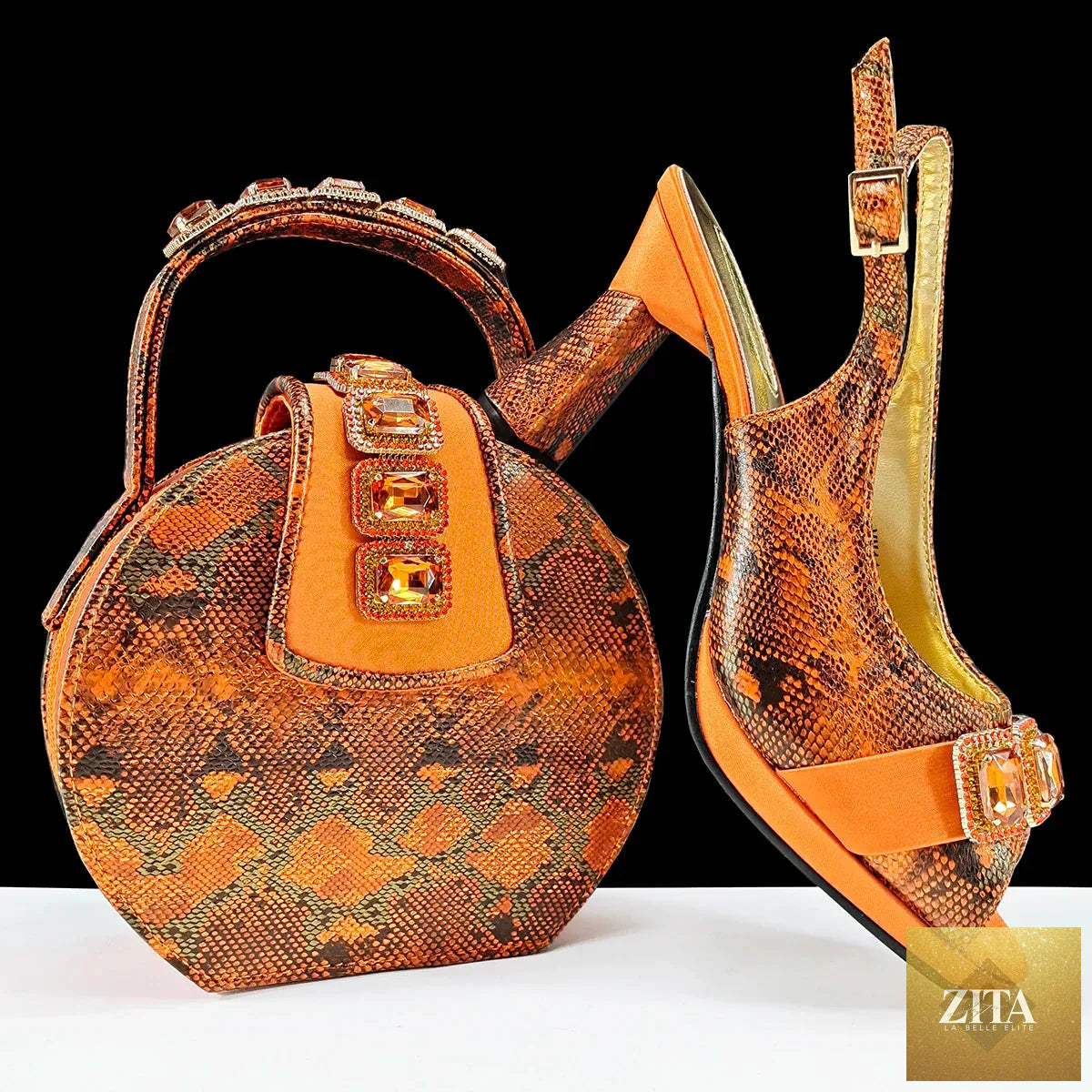 Luxurious Italian shoes and bag set by EdleessFashion, featuring elegant design and high-quality craftsmanship.