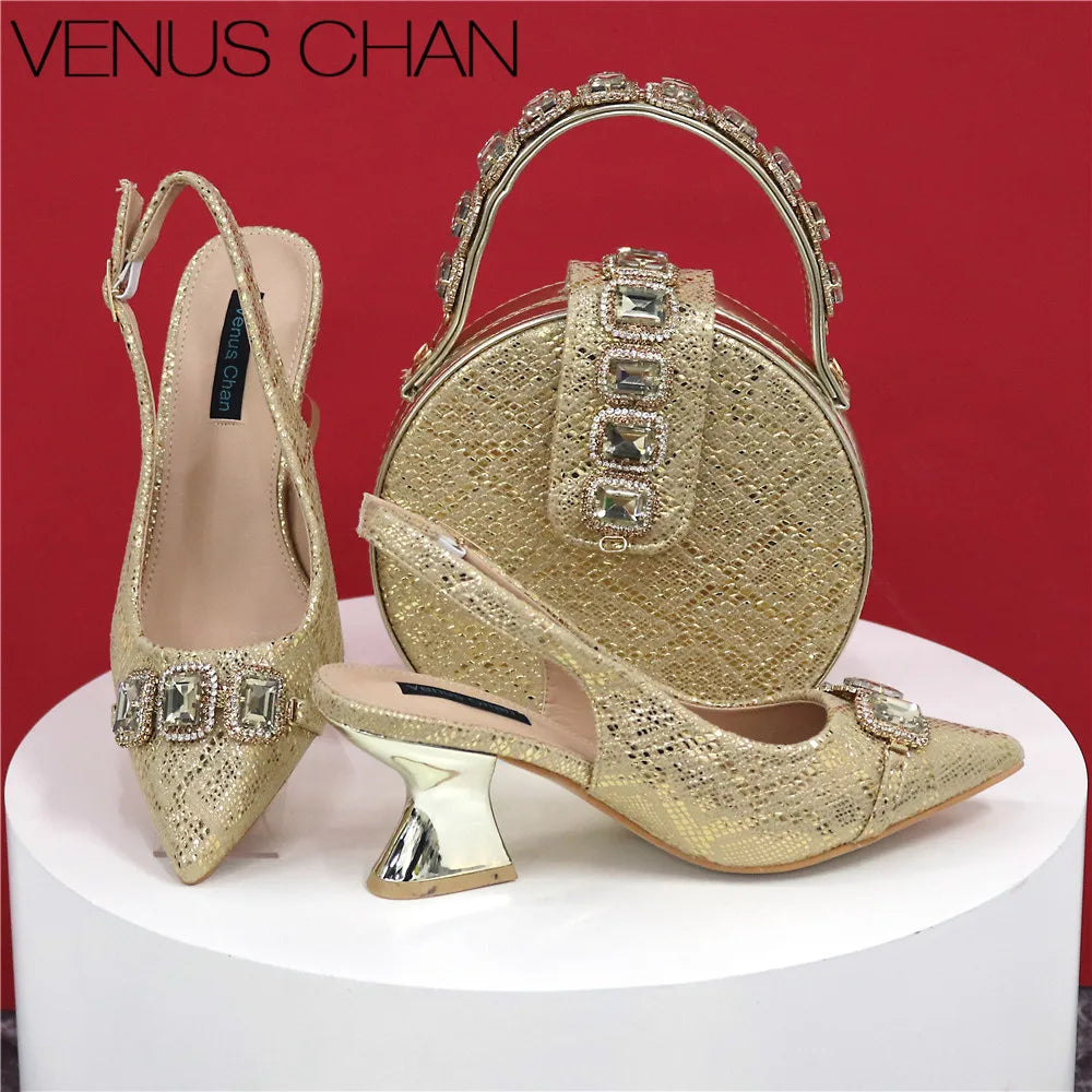 Ladies Shoes Matching Bag Set EDN12