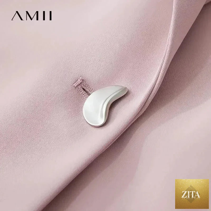 Femstylo Amii Women's Summer Blazer with notched lapel, contrast patchwork, short sleeves, and one button, minimalist style