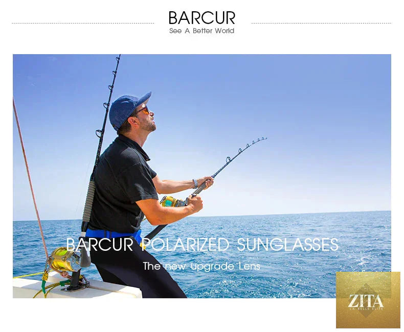 Stevvex Barcur polarized sports sunglasses for men with gradient lenses, suitable for fishing, driving, hiking, and outdoor activities.