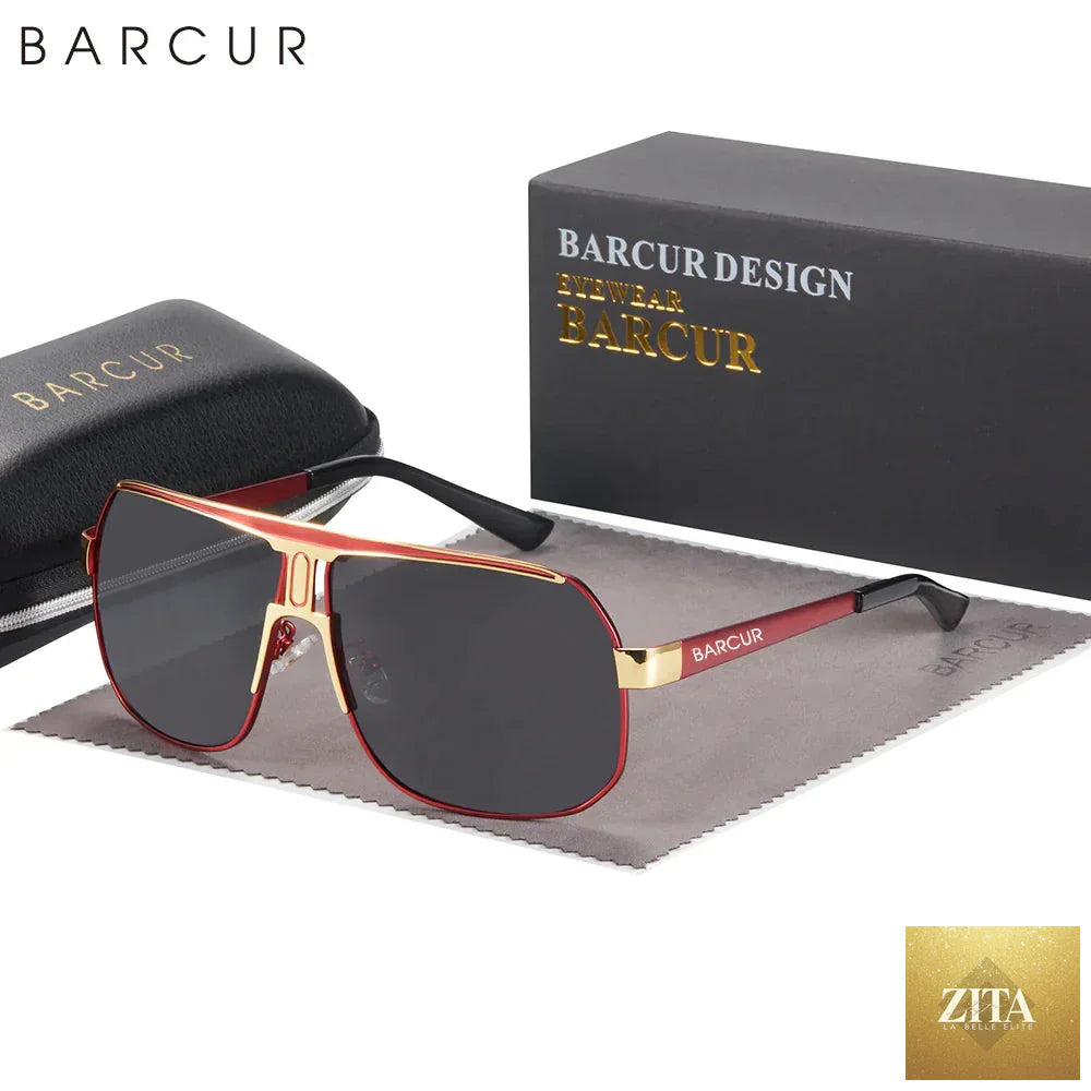 Stevvex BARCUR polarized sports sunglasses for men with gradient lenses, UV400 protection, ideal for fishing, driving, and outdoor activities.