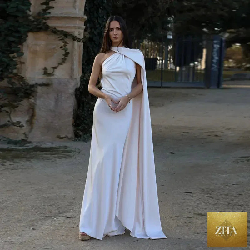 Femstylo backless lace-up maxi dress with ribbon straps, sleeveless evening gown, perfect for parties and formal events.