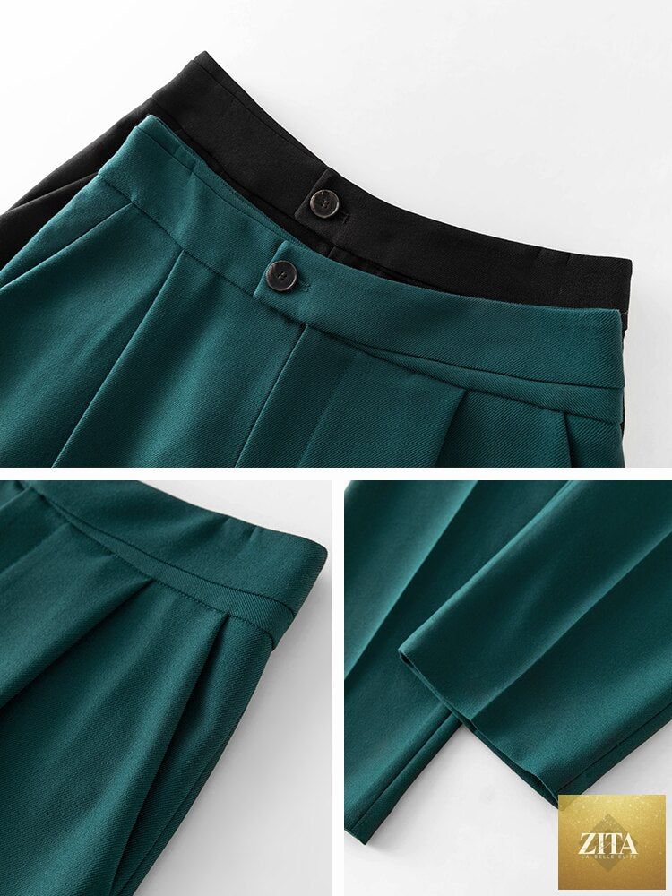 Women’s tapered Nine-point casual pants by nowadaysfashion, straight loose fit with all-match style and comfortable fit.