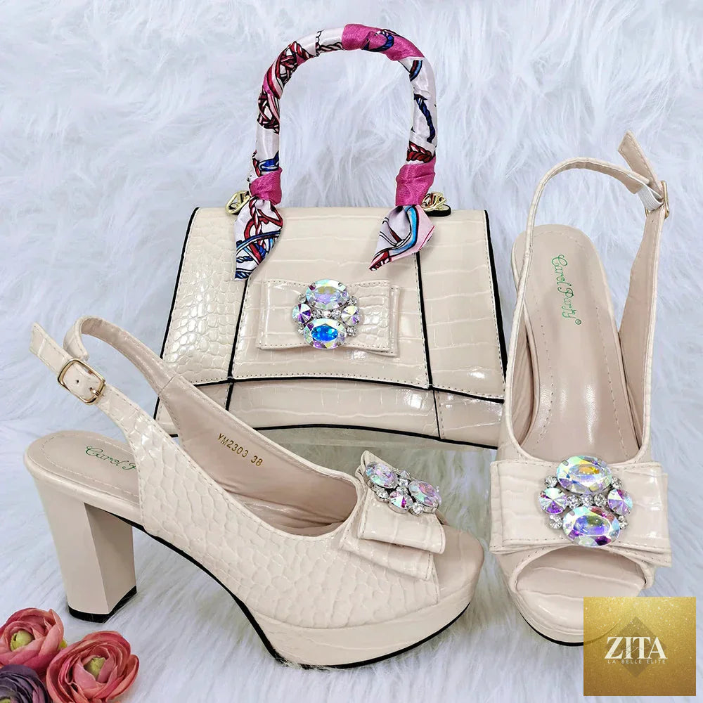 Elegant Italian shoe and handbag set by EdleessFashion featuring luxurious design and stylish accessories.
