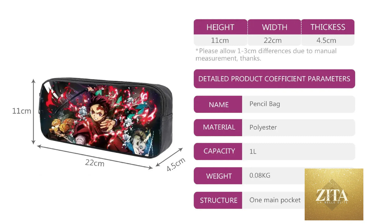 Nezuko Demon Slayer backpack from Infinite Visibility, featuring a colorful schoolbag set with detailed character artwork.
