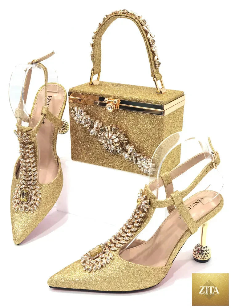 Elegant Italian shoe and bag set by EdleessFashion featuring luxurious shoes and matching handbag in stylish design.