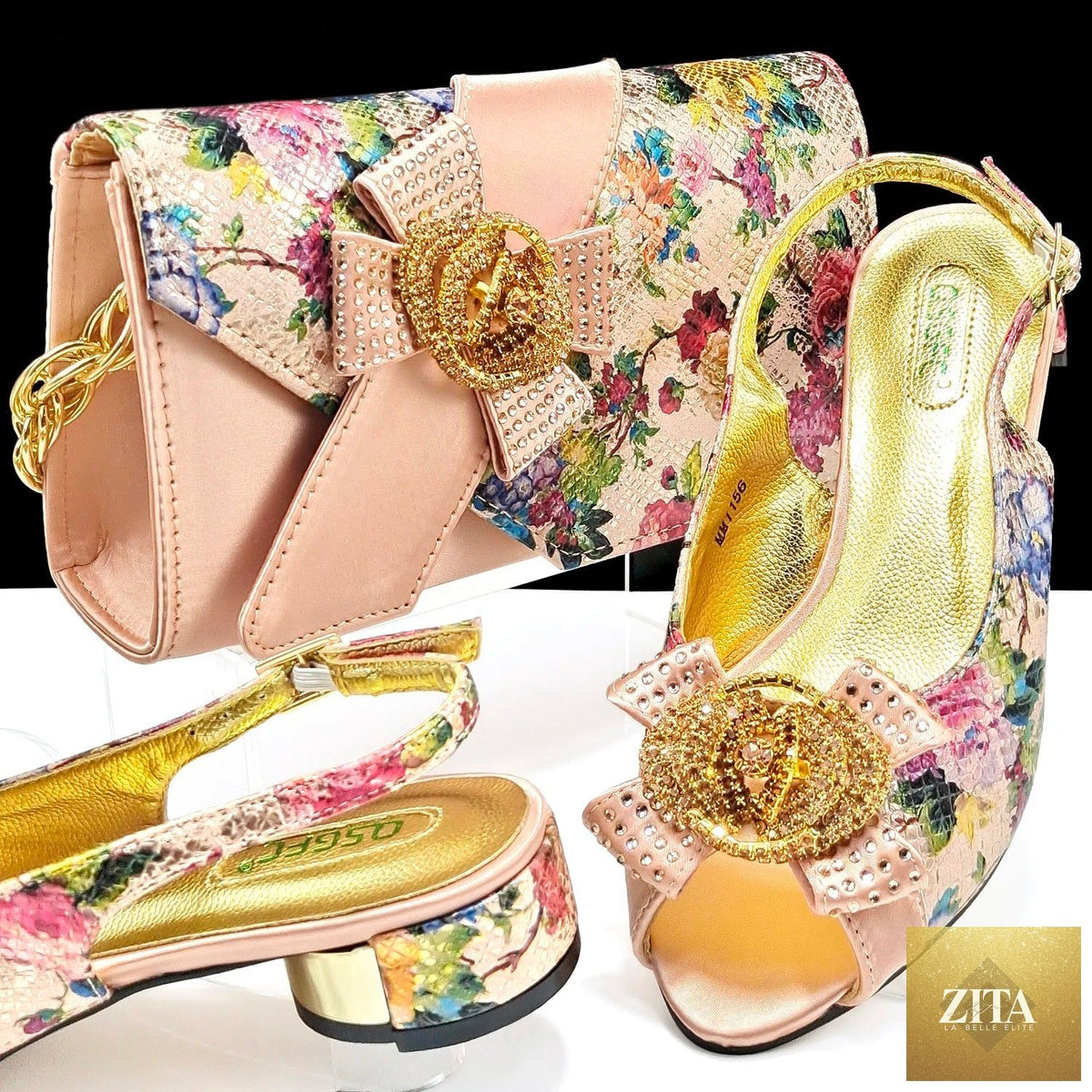 Elegant Italian EdleessFashion shoes with matching bags, showcasing luxurious design and high-quality craftsmanship.