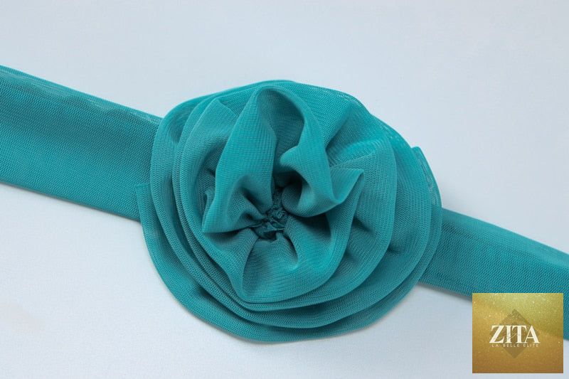 Mesh Flower Scarf Strapless Solid Elegant Sexy Bodycon Midi Prom Dress