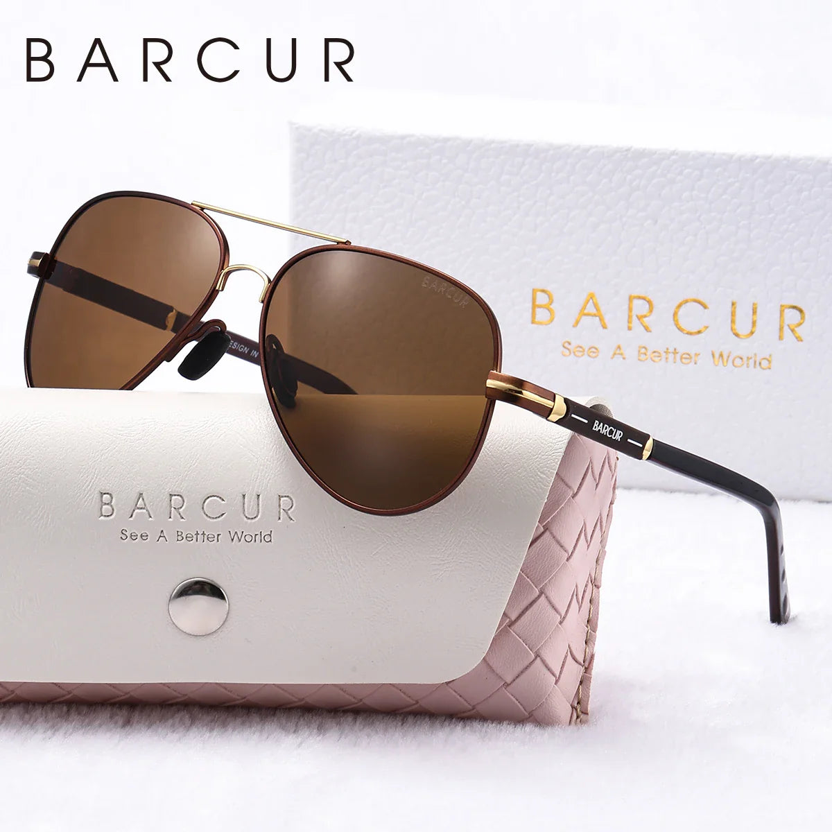 Stevvex Barcur oversized polarized sunglasses for women with elliptical metal frame, UV400 protection, perfect for summer outdoor wear