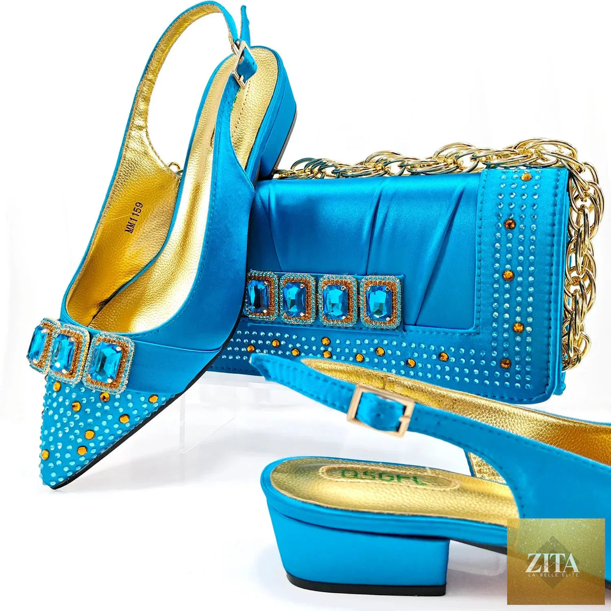 Elegant Italian style ladies shoes and matching bag set by EdleessFashion, featuring luxurious design and chic accessories.