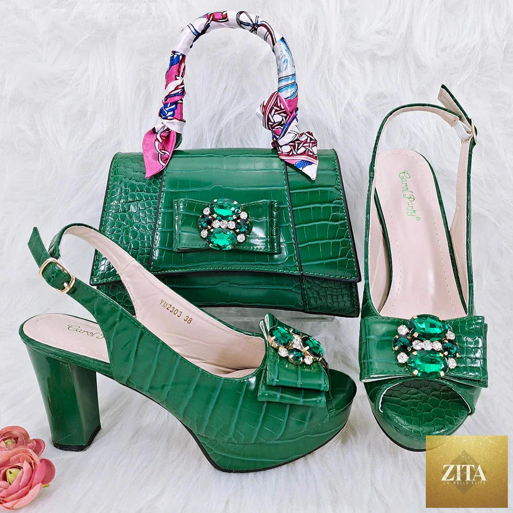 Elegant Italian shoes and matching bag set by EdleessFashion, featuring luxurious design and quality craftsmanship.