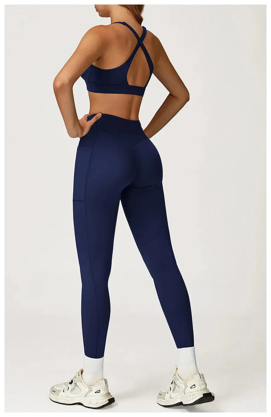 Yoga Set 2 Pieces Workout Outfits Fitness Sportswear Gym Tracksuit High Waist Leggings Sports Vest Athletic Wear Women Clothes ZITA LA BELLE ÉLITE