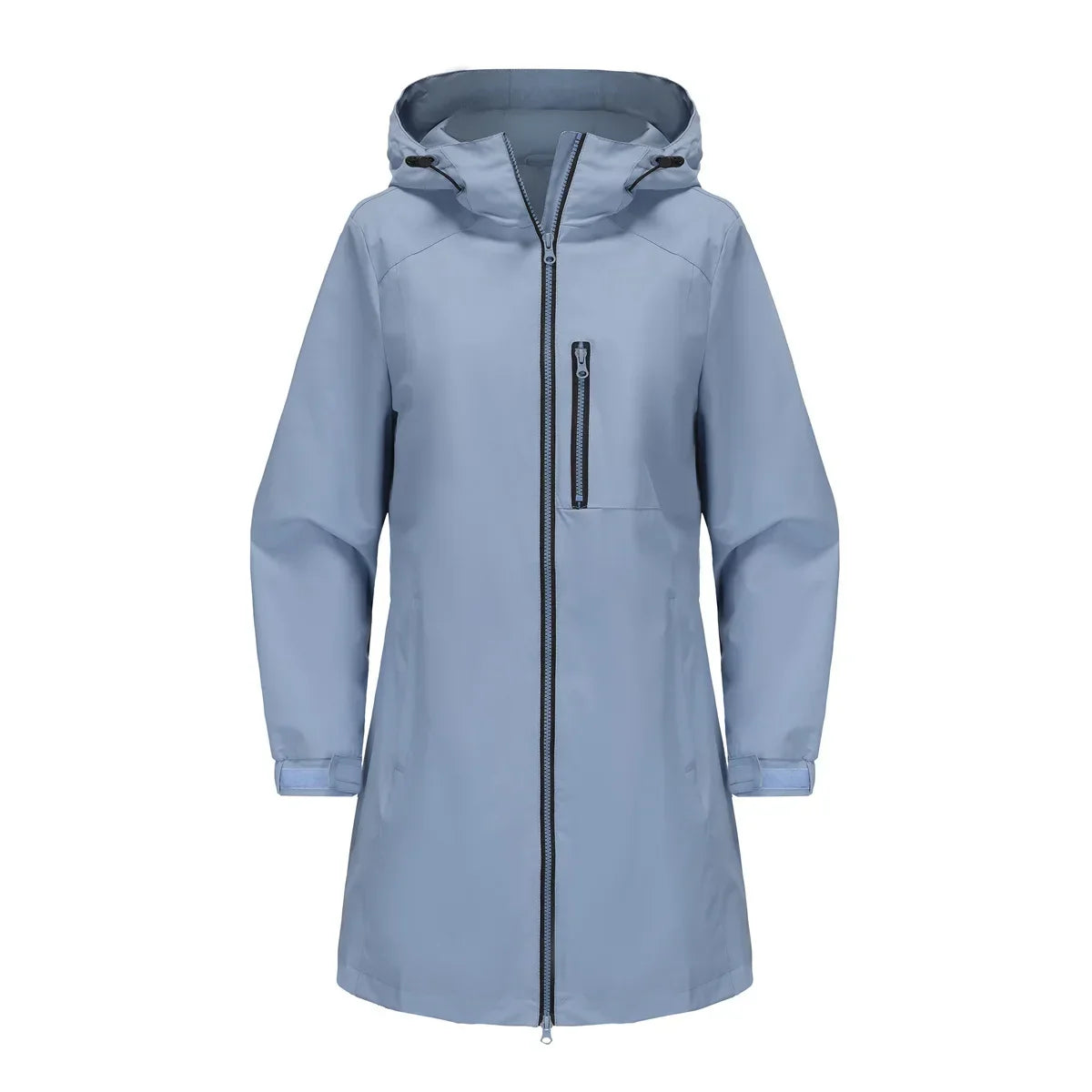 Spring Women's Hooded Long Jacket, Size S-3XL