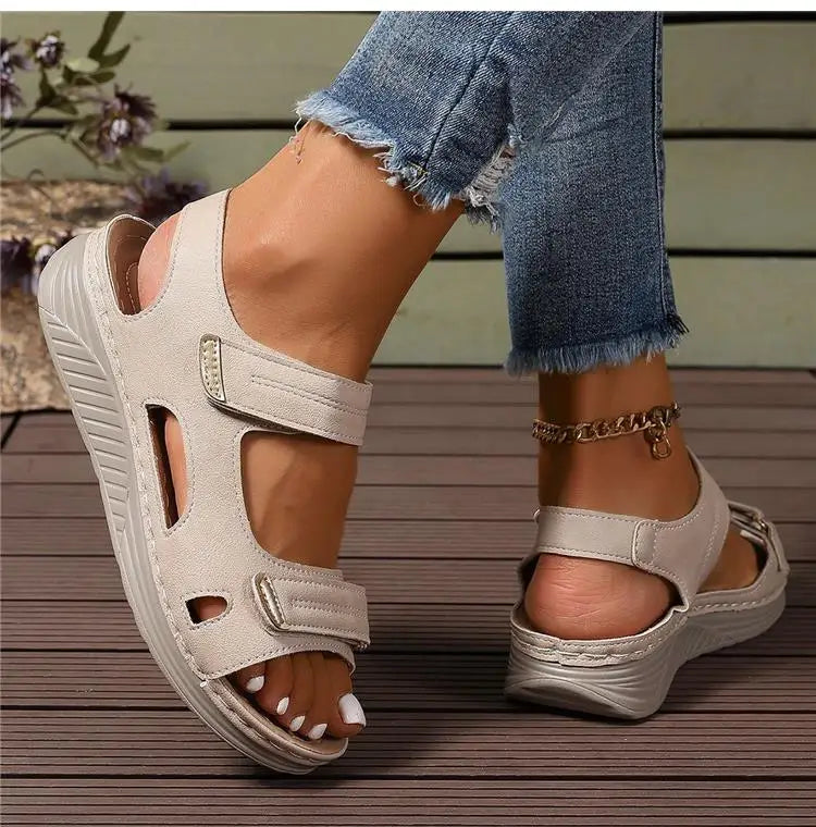 Women Summer Walking Sandals Shoes Wedge Non-Slip