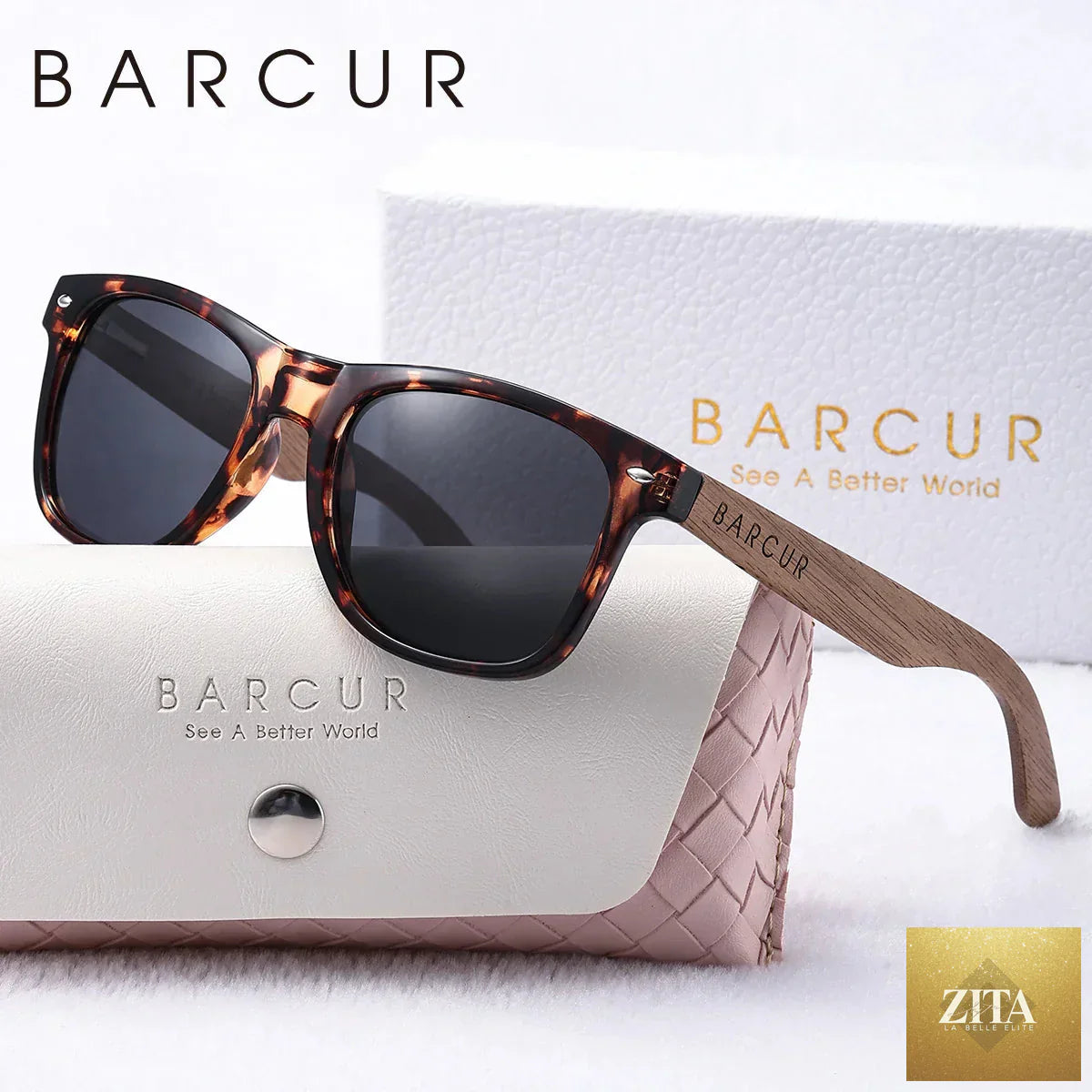 Stevvex Women's dark luxury wooden sunglasses with polarized lenses, oval shape, mirror legs, UVA/UVB protection, summer fashion accessory