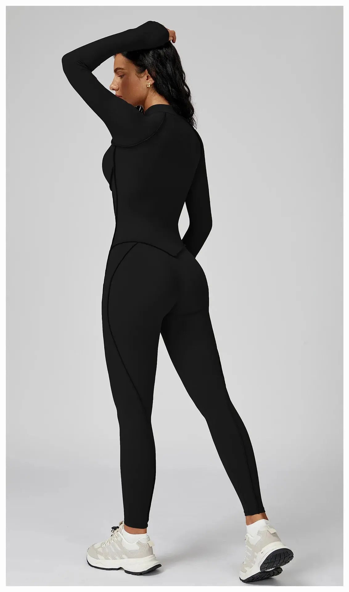Yoga Set Women's Tracksuit Zipper Long Sleeve Jumpsuits One-Piece Suit Gym Push Up Workout Clothes Fitness Bodysuit Sportswear ZITA LA BELLE ÉLITE