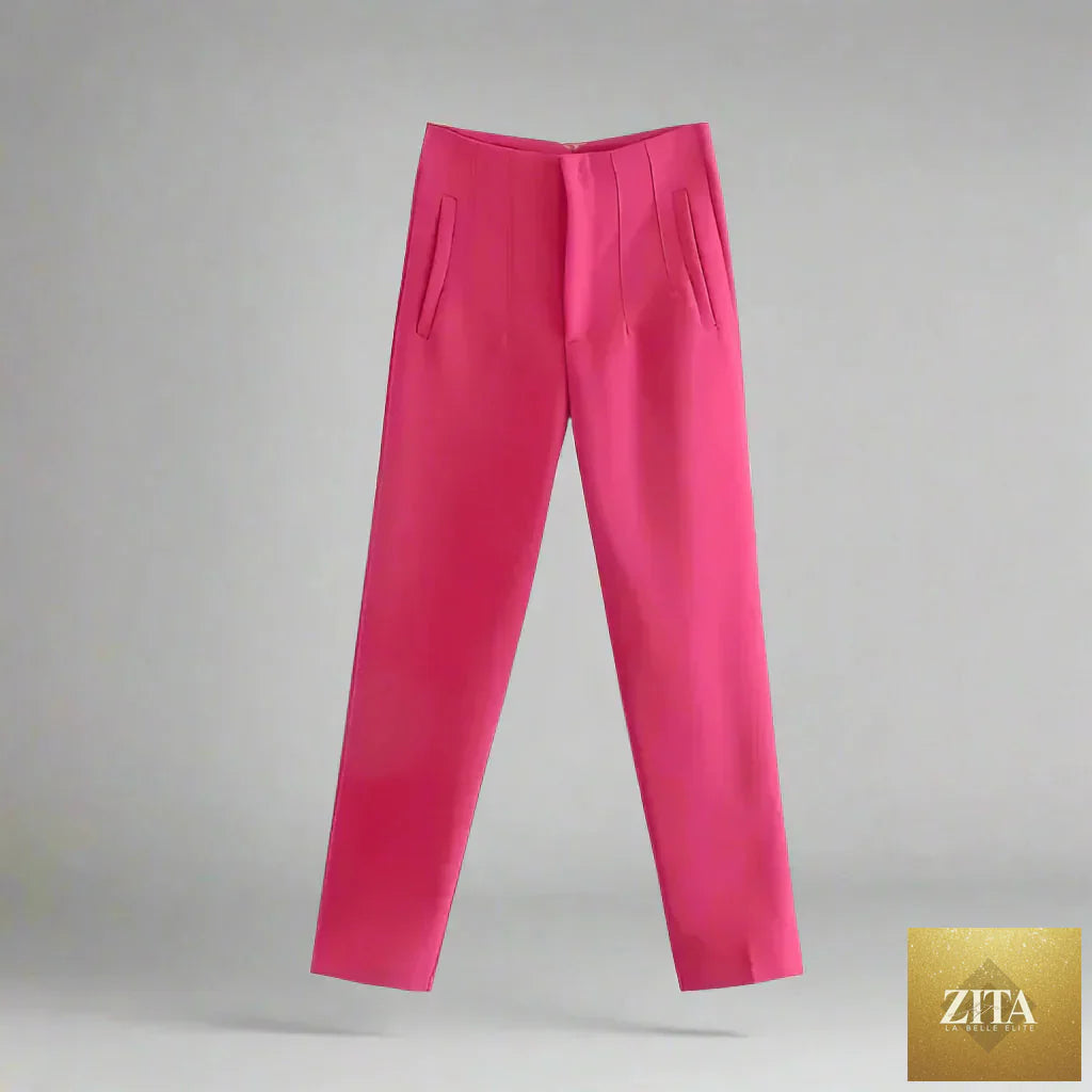 Women’s high waist slim casual trousers by Zita La Belle Elite, shown in a stylish, fitted design perfect for everyday wear.
