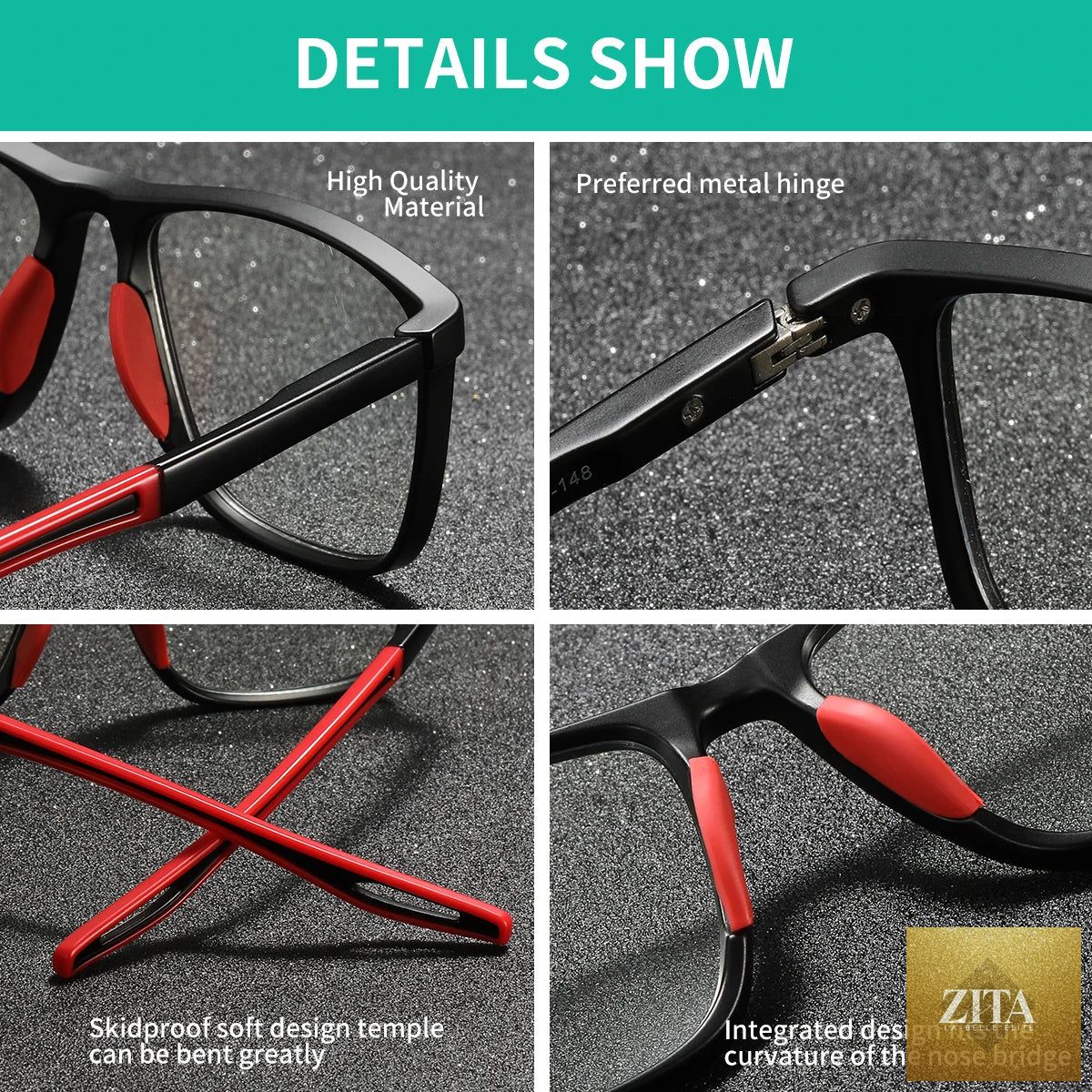 Stevvex Sport Style Anti-Blue Light Reading Glasses with transparent PC frame, lightweight rectangle design for men and women.