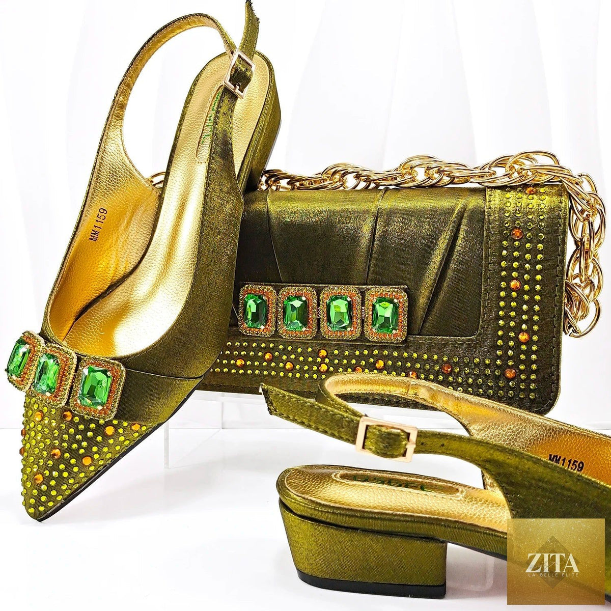 Elegant Italian style ladies shoes and matching bag set by EdleessFashion, featuring luxurious design and coordinated accessories.